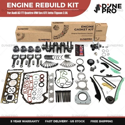 Kit de reconstrucción de revisión de motor EA888 2.0T con bomba de agua para Audi A3 TT Quattro VW CC Foto 1 de 4