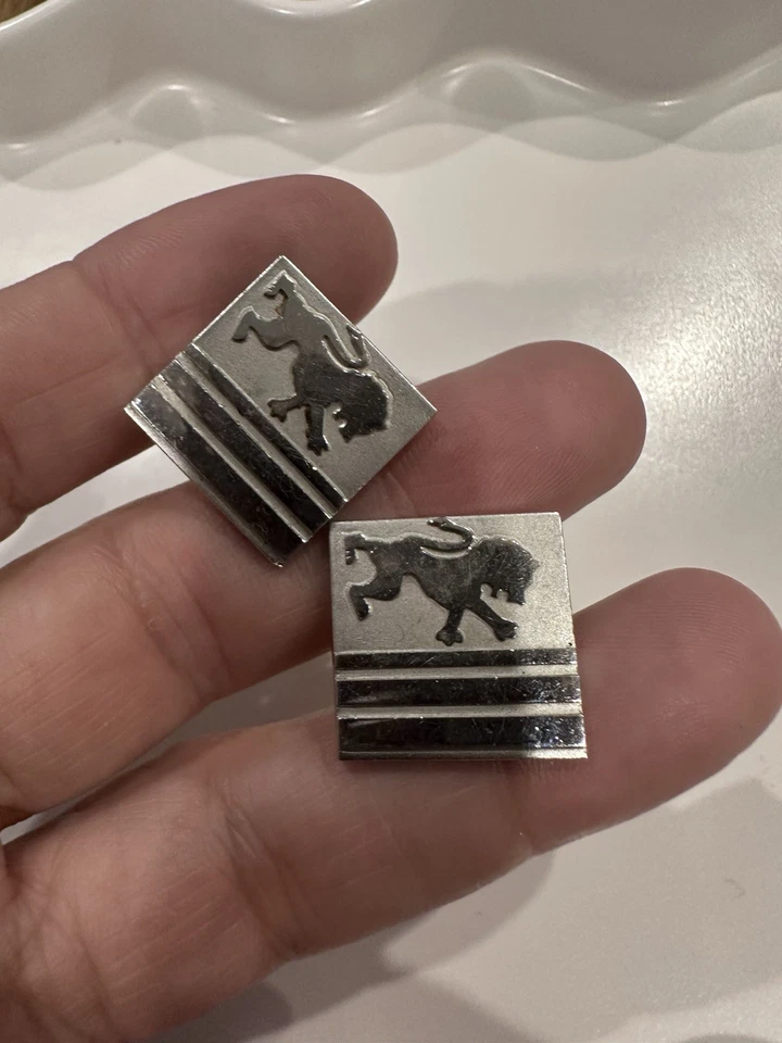 Juego de gemelos SWANK Silvertone Lion Foto 1 de 4