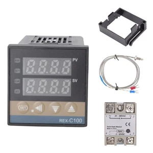 Digital PID Thermostat Temperature Controller Long 100V-240V And 3.3ft M6 New - Afbeelding 1 van 23