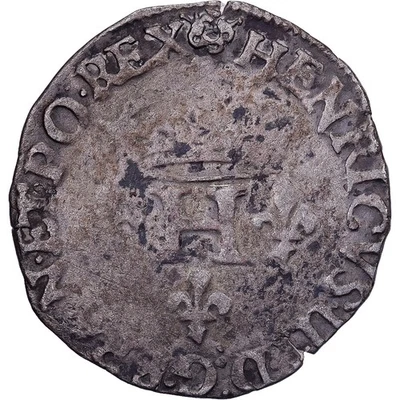 [#1507654] France, Henri III, Sol Parisis, 1585, Rouen, Billon, VF, Gadoury:474 - Image 1 of 2