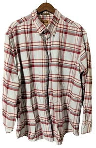 FOUNDRY SUPPLY CO. BLUE-RED PLAID BUTTON-DOWN LONG-SLEEVE SHIRT, 2XL - Picture 1 of 3