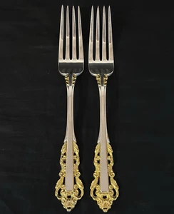 GORHAM GOLDEN MEDICI STERLING SILVER 7.5" FORKS - SET OF 2 - Picture 1 of 5