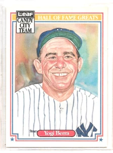 1987 Leaf Candy City Team H2 Yogi Berra New York Yankees HOF - Bild 1 von 8