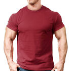 T-shirt tunique chemisier pull hauts t-shirts entraînement muscle plat gym coupe solide