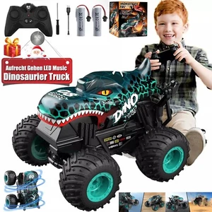 Large Car Monster Truck Remote Control RC Cars Big Wheel 4WD Kid Toy Electric - Picture 1 of 11