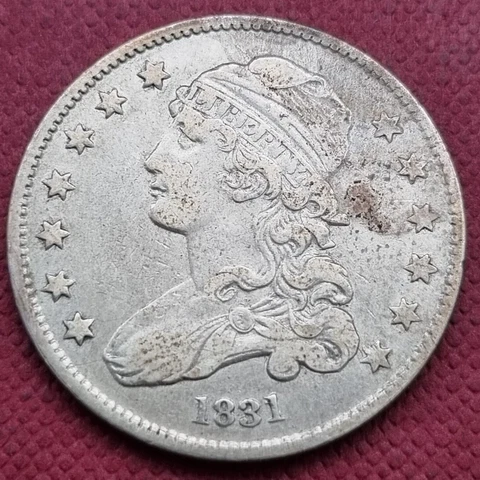 1831 Capped Bust Quarter High Grade XF #38680 Cover