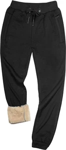 Yeokou Mens Winter Warm Sherpa Lined Active Thermal Jogger Fleece Sweatpants Pan - Picture 1 of 12