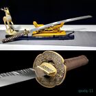 Genuine Japanese katana sword Datomas folded steel copper trim sharpened