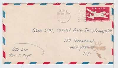 TurtlesTradingPost- Charlotte Amalie, St Thomas- US Virgin Islands 1958 Airmail - Image 1 of 2