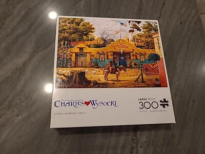 Charles Wysocki Sunday Morning Stroll 300 rompecabezas grande PC nuevo daño de búfalo Foto 1 de 4