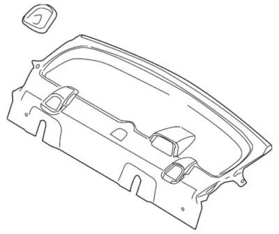 Conjunto de panel bandeja equipamiento trasero original Ford Focus 2008-2011 8S4Z-5446668-AC Foto 1 de 2
