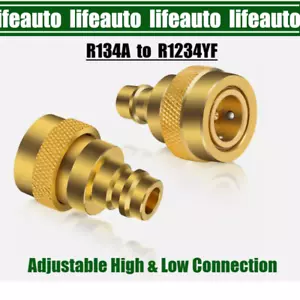 Quick Couplers Set Adapter R134A to R1234YF Adjustable High + Low Connection - Picture 1 of 5