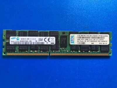 Original IBM/Lenovo Server DIMM 16GB 2Rx4 DDR3 PC3-14900R memory (FRU: 46W0670) - Imagen 1 de 4