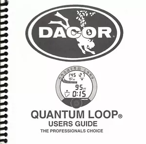 Dacor Quantum Loop Scuba Dive Puck Computer Printed Manual 74 Pages - Picture 1 of 5