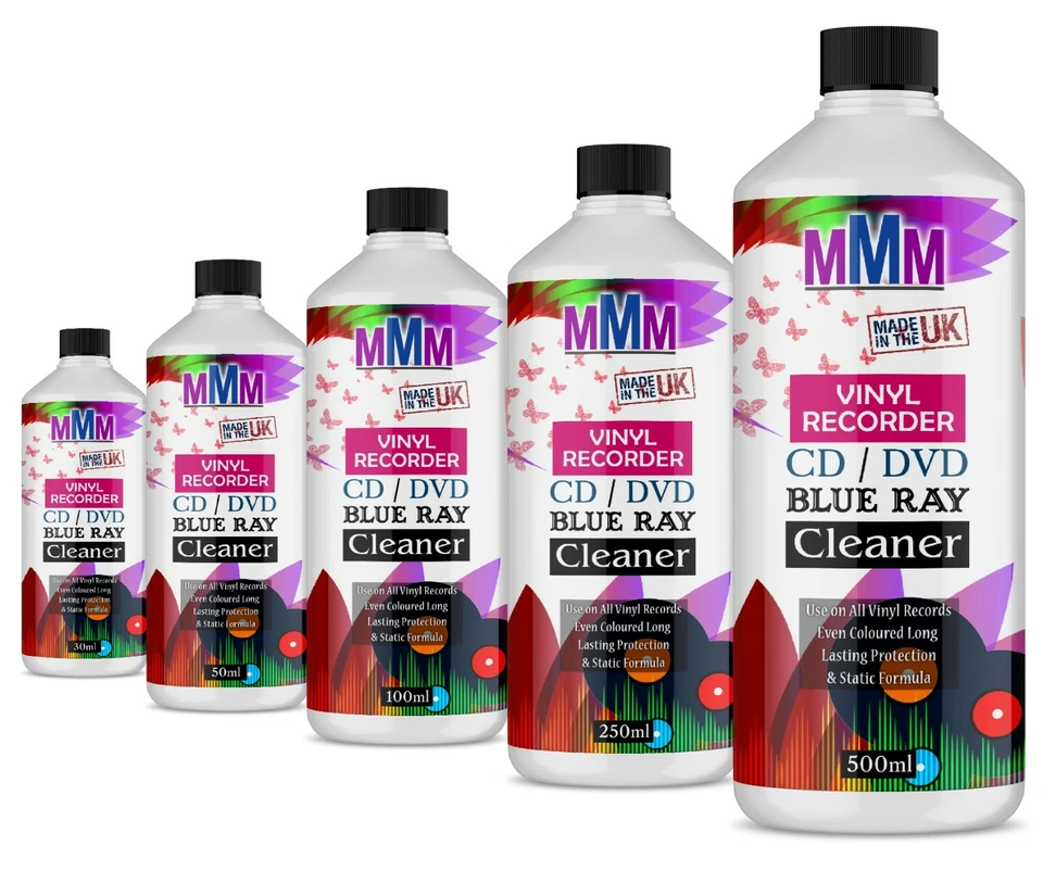 PROFESSIONAL VINYL RECORD CLEANER CD DVD CLEANING FLUID CAP Fast Delivery - Image 1 of 1