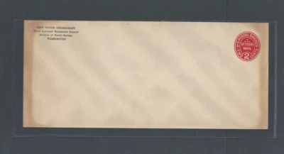 U072 Official Mail Postal Savings Mint Entire 2c Carmine Size 23 Die PS2 Has---- - Image 1 of 2