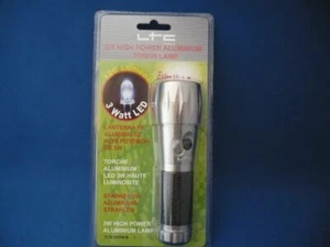 Linterna "TL1LED3W-B" aluminio, LED 3W, 120 lúmenes, ¡longitud aprox. 13 cm!!! - Imagen 1 de 2