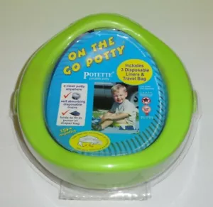 Potette Travel Portable Toddler Kids On The Go Clean Potty Seat+Disposable Liner - Picture 1 of 5