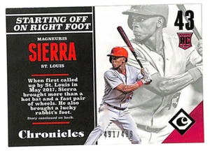 2017 Panini Chronicles Magneuris Sierra /499 silver foil rookie card Cardinals - Picture 1 of 1