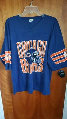 RARE Vintage 1985 Chicago Bears logo GSH George Halas shirt GARAN XL Helmet  - Image 1 of 4