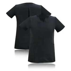 V Neck Beauty Work Hairdressing SPA Nail Salon Therapist Massage Tunic Uniform - Picture 1 of 7