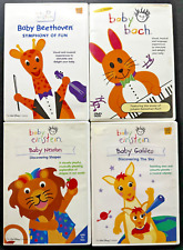 Baby Einstein DVD Series Lot of 4: Beethoven, Bach, Newton-shapes, Galileo-sky