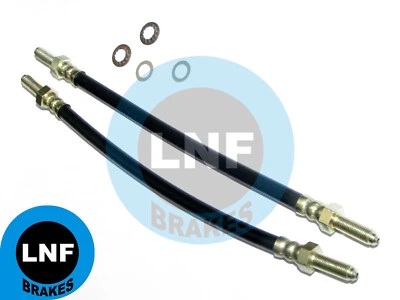 Fiat 1500S 1600S Pininfarina OSCA Brake Hose Front Pair x2 1961-1966 +washers - Image 1 of 2