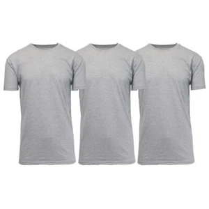 2 GALAXY BY HARVIC Men's SS Gray Crew Neck Modern Fit Cotton Blend Tee M-XL - Picture 1 of 4