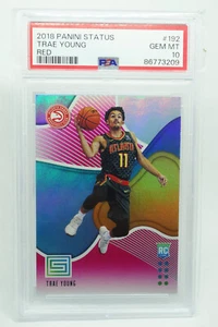 2018 NBA Panini Status Red Trae Young ROOKIE RC #192 PSA 10 GEM MINT - INVEST - Picture 1 of 2