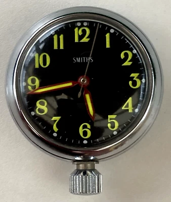 Smiths Vintage 60's Silver Pocket Motor Watch Fluorescent Magnetic - Not Working - Image 1 of 4
