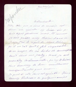 lettre de M.D'Orcy .1896. cadeau pour le Mariage de la Duchesse d'Orléans - Picture 1 of 2