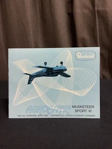 Rare Factory Catalog Aviation Brochure 1960’s BEECHCRAFT AEROBATIC MUSKETEER 3 - Picture 1 of 3