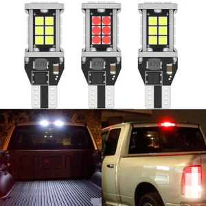 2 White 1 Red 921 LED Cargo 3rd Brake Light Bulbs for Chevy Silverado 1999-2020 - Picture 1 of 12