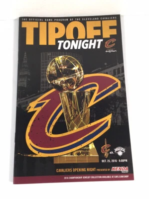 Cleveland Cavaliers Tip Off NBA Programs 2016 Opening Night With Trophy On Cover - Image 1 of 4
