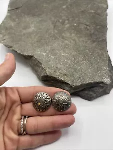 Pendientes de poste de plata esterlina vintage de México #k64 - Imagen 1 de 12