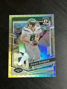 AARON RODGERS 2023 DONRUSS OPTIC FOOTBALL FLEX 💪🏻 PRIZM NY JETS /149 - Picture 1 of 2