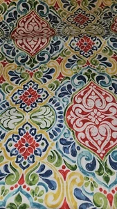 Richloom Fiorella 2014 Outdoor Fabric Colorful Abstract Print 4 Yards X 55" W - Picture 1 of 7