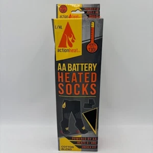 ActionHeat AA Batería Calentada Mezcla de Algodón Unisex Calcetines L/XL, Calienta 4+ Hrs. - Imagen 1 de 12