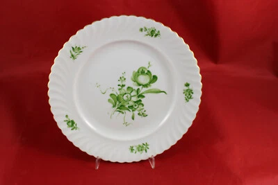AK Kaiser Desiree Dessertteller Grüne Blume mit Goldrand Kuchenteller Gebäck - Bild 1 von 3