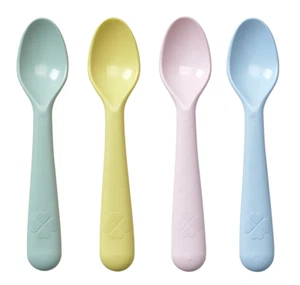 SET OF 4 - IKEA KALAS Kids Baby Spoons Mixed Colours Coloured Kids 16 CM 6 1/3" - Picture 1 of 6
