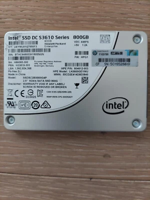 800GB Intel SSD DC S3610 800 GB, SATA, 6 GB/s, 2.5"  - Image 1 of 2