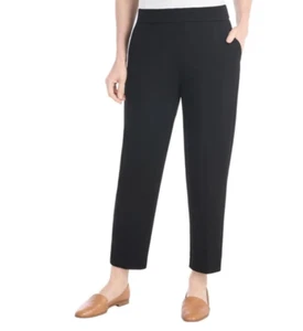 Hilary Radley Women's Crepe Pull-On Pant, Black, L - Picture 1 of 3