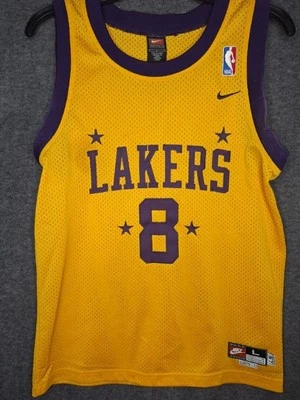 Vintage Nike Kobe Bryant Lakers jersey stitched #8 yellow youth large - Image 1 of 4