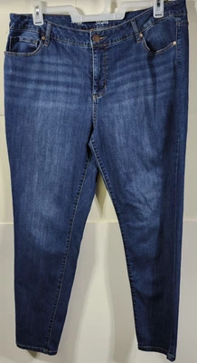 A New Approach Jeans Womens 20W Mid-Rise Ankle Skinny Blue Denim a.n.a. - Image 1 of 4