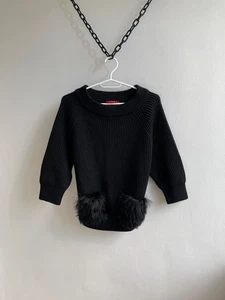 RARE PRADA Wool Sweater Sweatshirt Womens Long Sleeve Knit 100% Wool Size 44 S-M - Picture 1 of 14