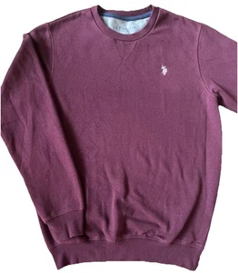 Herren U.S. Polo Assn Luxury Feel Langarm Sweatshirt weinrot Herren Medium - Bild 1 von 9