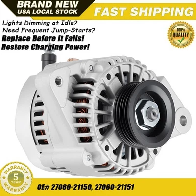New Alternator 80Amp For 2006-2015 Toyota Yaris 1.5L 11203N 27060-21151 A+ - Image 1 of 4