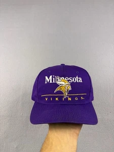 Vintage Minnesota Vikings Hat Snapback Cap NFL Football East Port Script 90s - Picture 1 of 6