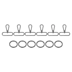 72 Pcs Swivel Clasp Hooks, 2" Purse Snap Clasps Detachable for Bag Making, Grey - Imagen 1 de 6