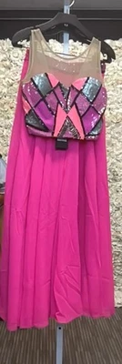 Versace 1969 Abbigliamento Rosa Lentejuelas Conjunto de 2 Piezas Falda Corta Talla Pequeña Foto 1 de 4
